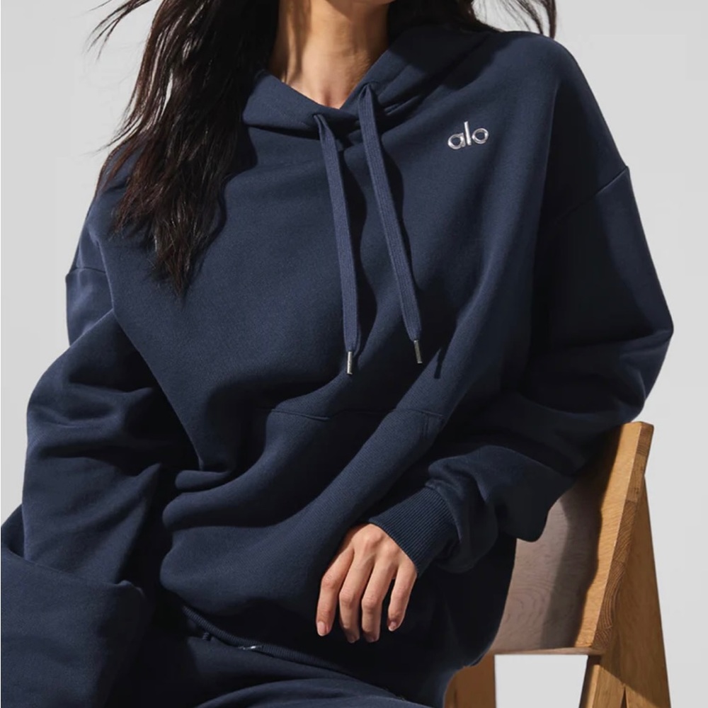 ALO Yoga Navy Accolade Hoodie XS